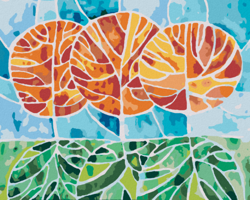Paint by Numbers - TREES IN AUTUMN - MOSAIC