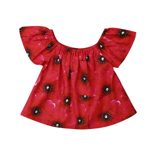 Pretty Toddler Baby Girls Floral T-Shirts Off