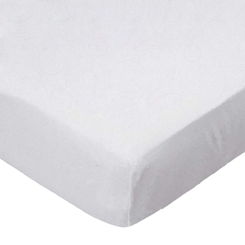 SheetWorld Fitted Moses Basket Sheet - 100% Cotton Woven - White On