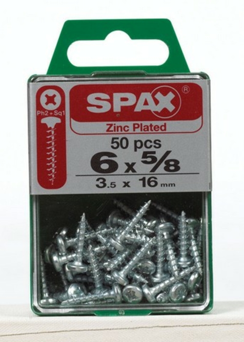 Spax 4111010350162 6 x 0.62 in. Multi Material Metal Screw- 50 per Pac