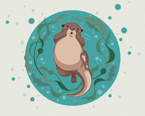 Paint by Numbers - CHEERFUL OTTER II