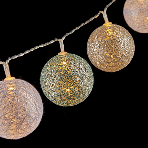 Wreath of LED Balls Ø 6 cm Multicolour (2 m)