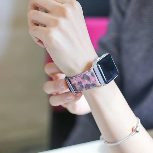 Apple Leather Loop Quilted PU Leather Band for Apple Watch