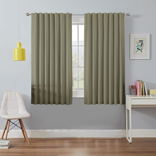 Curtains 72 inches Long 100% Blackout Drapes (SIZE-72X52INCH)