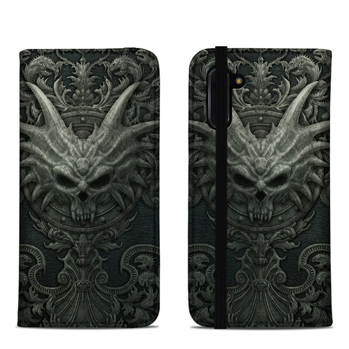 DecalGirl SN10FC-BLKBOOK Samsung Galaxy Note 10 Folio Case - Black Boo