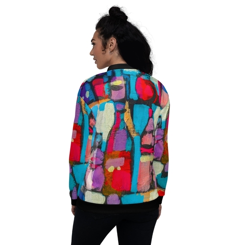 Womens Bomber Jacket - Sutileza Smooth Print