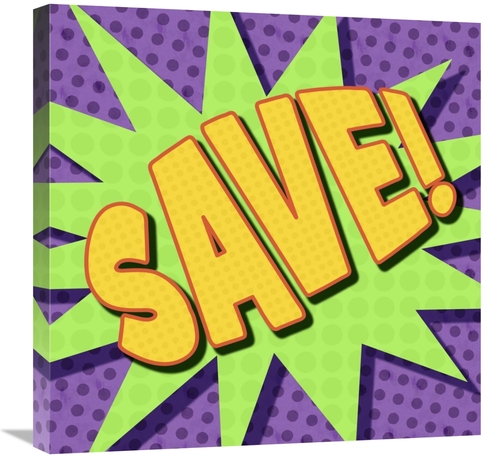 Global Gallery GCS-388380-2424-142 24 x 24 in. Word Power - Save Art P