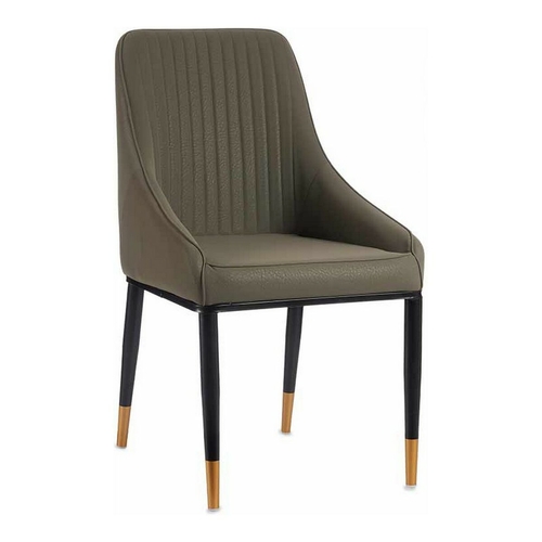 Armchair Stripes Grey Polyskin Steel (51 x 92 x 65 cm) (51 x 92 x 65