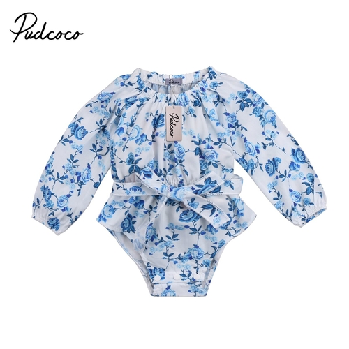 2018 Newborn Infant Baby Girls Floral Long Sleeve