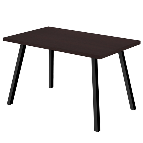 60inches X 36inches X 31 inches Cappuccino Black Metal Dining Table