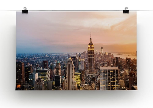 New York City skyline at sunset Canvas Print or Poster