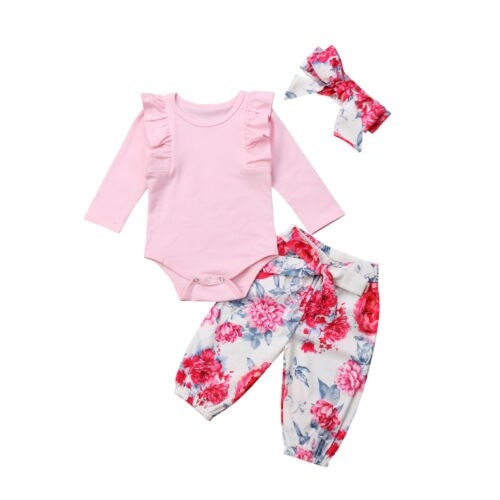 Boutique Baby Kids Girls Floral Romper Pants