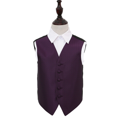 Greek Key Waistcoat - Boys - Cadbury Purple, 24'