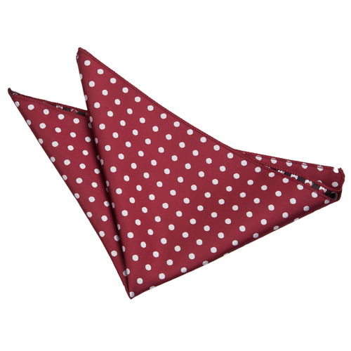 Polka Dot Handkerchief - Burgundy