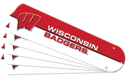 Ceiling Fan Designers 7990-WIS New NCAA WISCONSIN BADGERS 52 in. Ceili