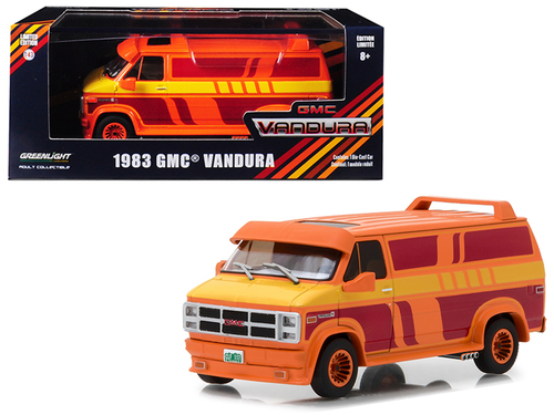 1983 GMC Vandura Custom Orange with Custom Graphics 1/43 Diecast Model