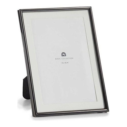 Photo frame Black 10 x 20 x 15,5 cm Crystal Steel (13 x 18 cm)