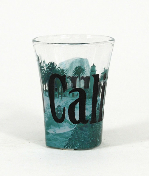 Americaware SGCAL01 California Duo Tone Etched Shot Glass