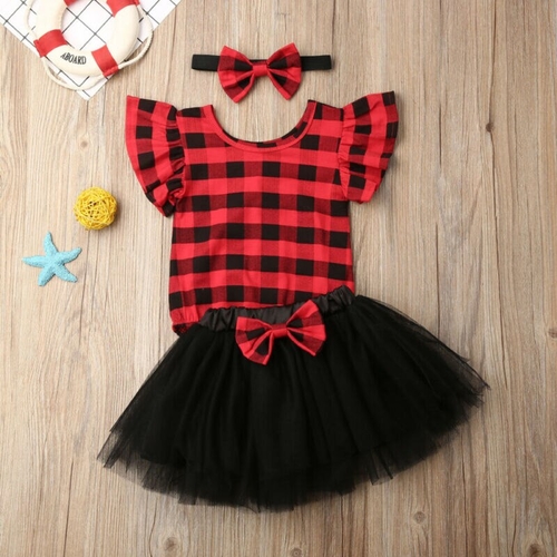 Pudcoco Autumn My 1st Christmas Dress Baby kids