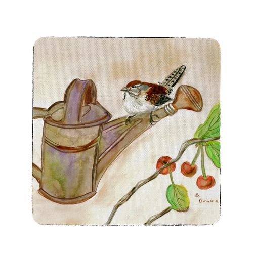 Betsy Drake CT268 Carolina Wren Coaster - Set of 4