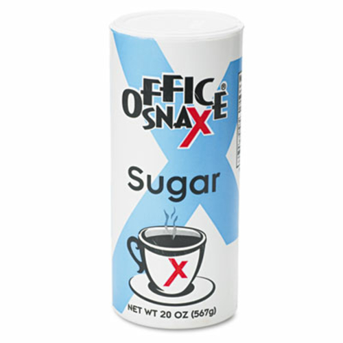 Office Snax 00019CT Reclosable Canister of Sugar  20-oz  24 per Carton