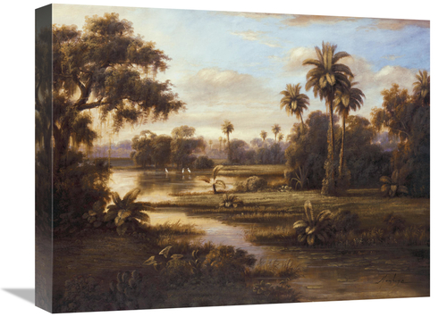 Global Gallery GCS-123237-1620-142 16 x 20 in. White Cranes Art Print 