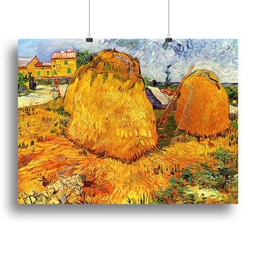 Haystacks in Provence by Van Gogh Canvas Print or Poster