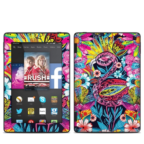 DecalGirl AKHD7-FLASHYFLAMINGO Amazon Kindle Fire HD 7 in. 2014 Skin -