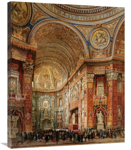 Global Gallery GCS-266388-36-142 36 in. St. Peters Basilica, Rome 
