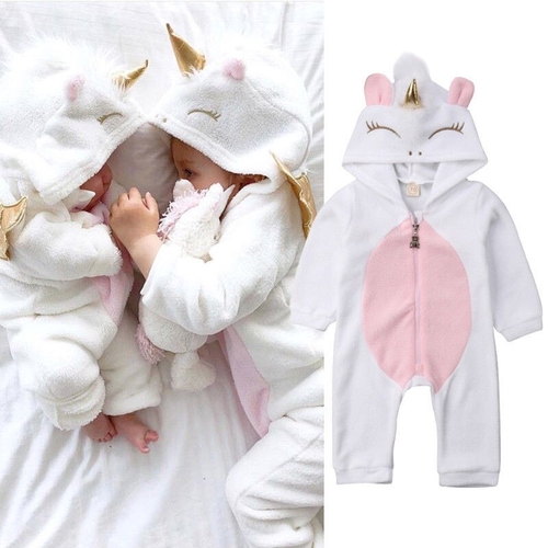 Cute Newborn Warm Clothes Baby Girl 3D Unicorn