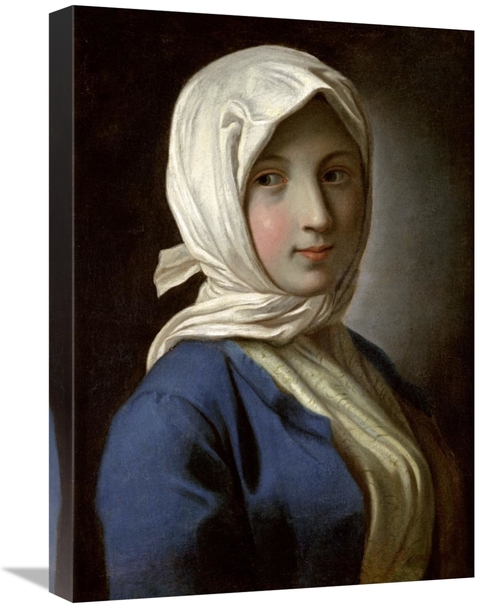 Global Gallery GCS-282767-22-142 22 in. A Girl in a Blue Jacket & Whit