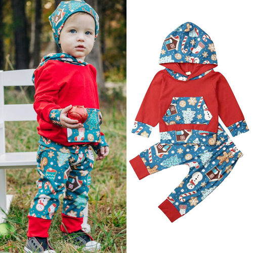 Newborn Toddler Baby Boy Xmas Clothes Sets 0 3Y