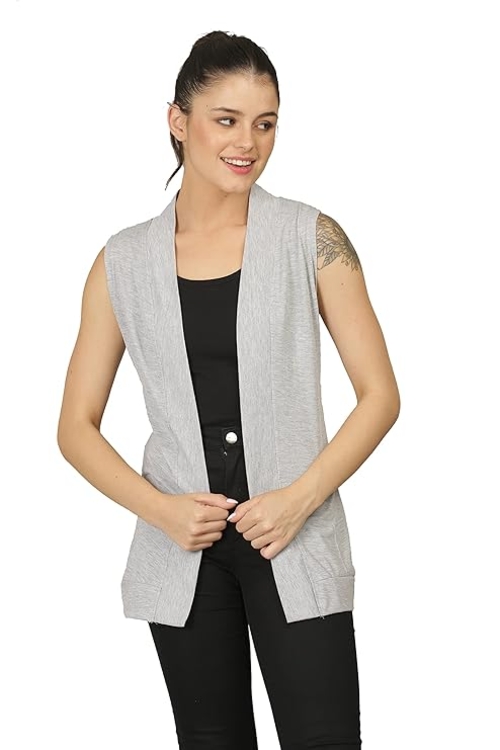 Women's Sleeveless Shrug Grey