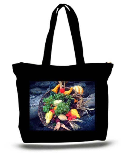 Fruits And Vegetables Large Tote Grocery & Stuff Bag