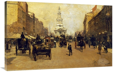 Global Gallery GCS-268500-44-142 44 in. The Strand, London Art Pri