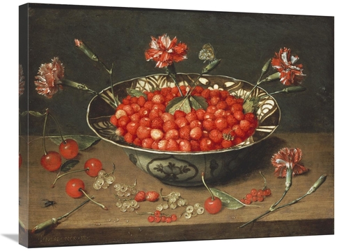 Global Gallery GCS-267498-30-142 30 in. Strawberries in a Bowl Art Pri