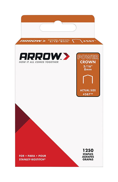 Arrow Fastener 2806479 0.31 x 0.37 in. Galvanized Steel Flat Crown Gra