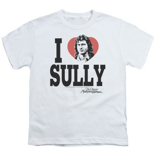Trevco Dr.Quinn-I Heart Sully - Short Sleeve Youth 18-1 Tee - White- M
