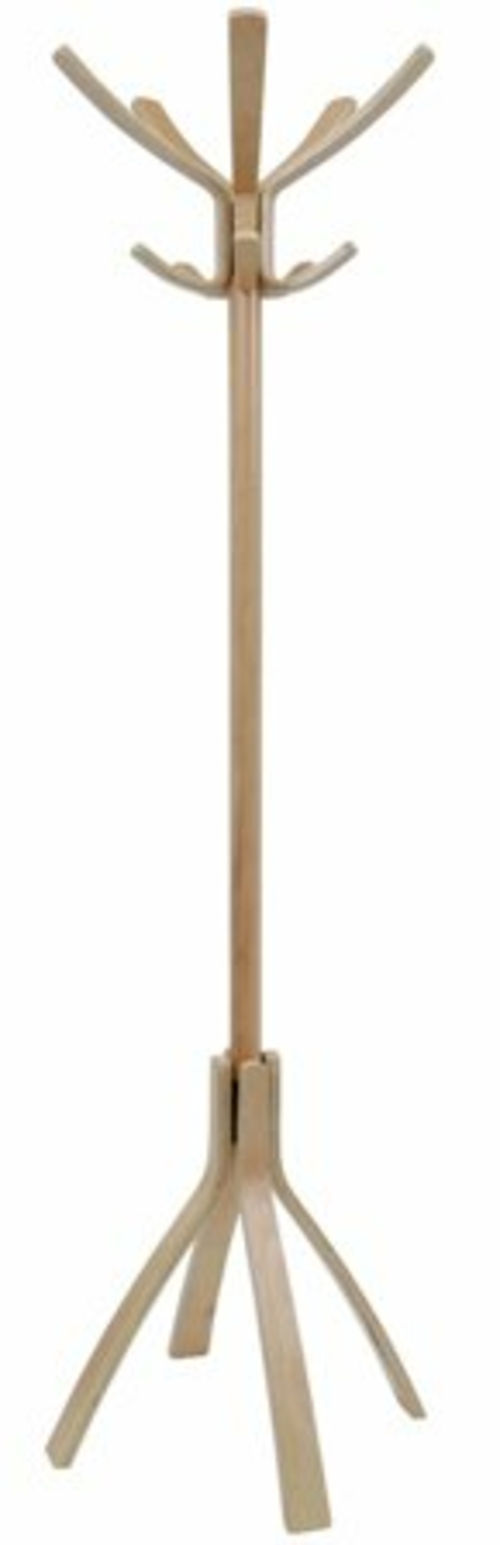 Alba PMCAFEC Cafe Coat Stand in Beech with 10 rounded pegs