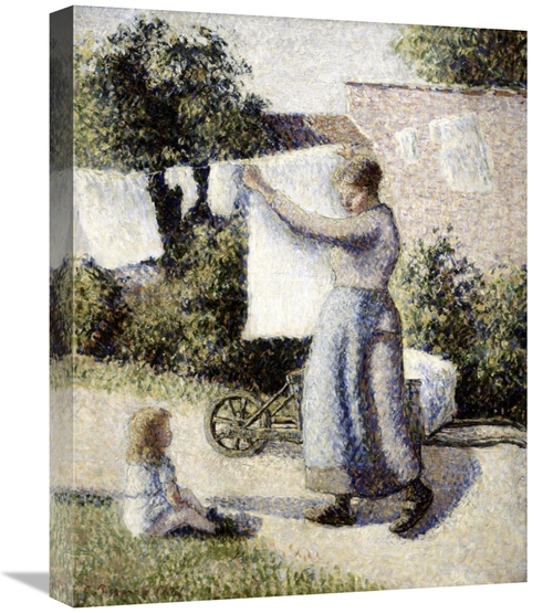 Global Gallery GCS-279443-22-142 22 in. Woman Hanging Laundry Art Prin