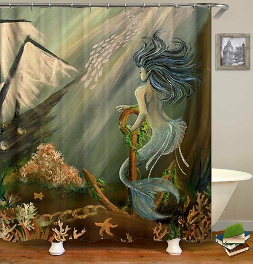 Beautiful Mermaid Shower Curtain