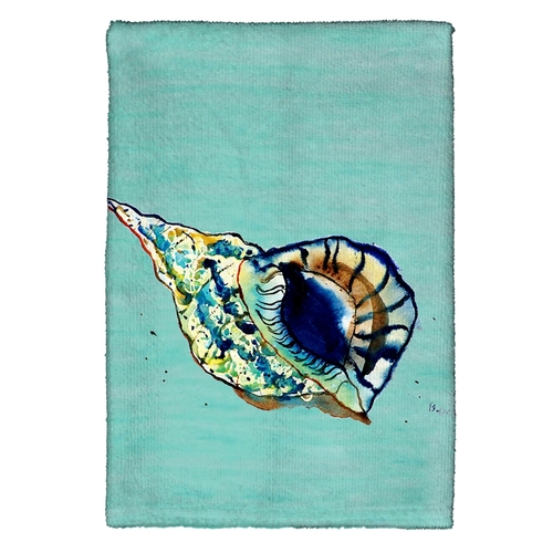 Betsy Drake KT606C Shell - Teal Kitchen Towel