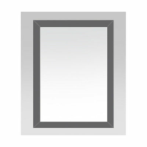 Dark Grey Solid Wood Framed Mirror - 22 W x 1 D x 30 H in.