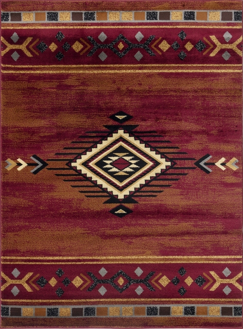 Tribes GC_YLS4002 Red 7 ft. 10 in. x 10 ft. 3 in. Southwest Area Rug