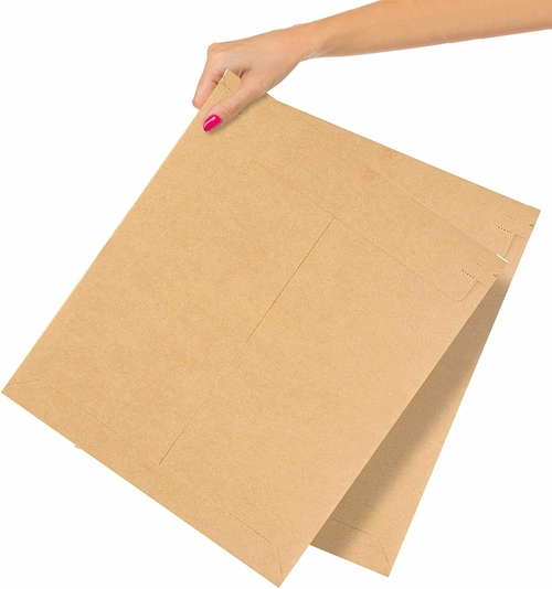 Brown Rigid Mailers 12.75 x 15, Self-Seal Hard Shipping Envelopes Pack