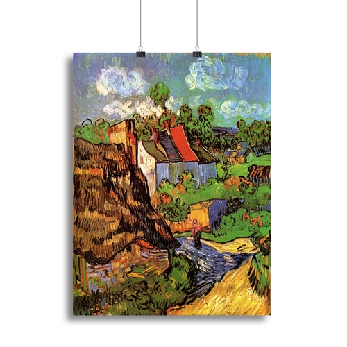 Houses in Auvers by Van Gogh Canvas Print or Poster
