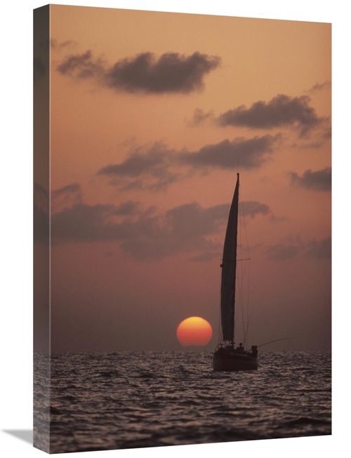 Global Gallery GCS-450608-1624-142 16 x 24 in. Sailboat Adrift At Suns