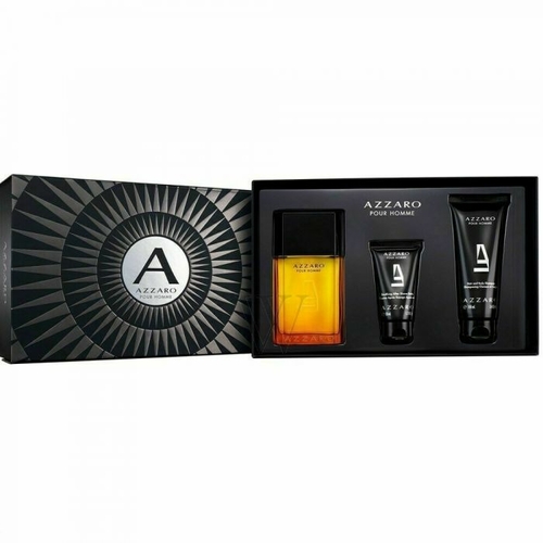 Azzaro AZZM13 Pour Homme Mens Eau De Toilette Gift Set - 3 Piece
