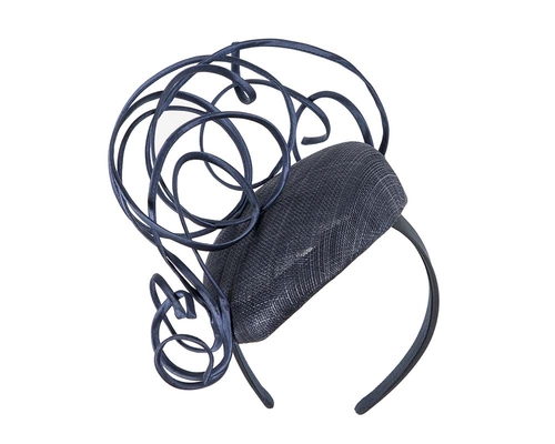 Designers navy pillbox fascinator