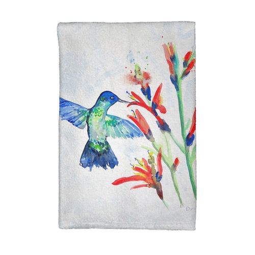 Betsy Drake KT644 Hummingbird & Fire Plant Kitchen Towel